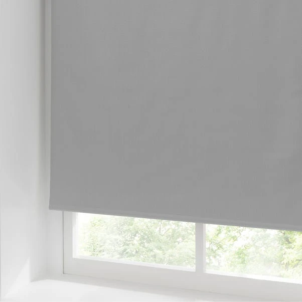 Dunelm Grey Herringbone Blackout Roller Blind 5 Dunelm Grey Herringbone Blackout Roller Blind - Image 3