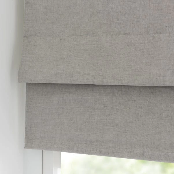 Dunelm Cool Grey Linen Mix Blackout Roman Blind 4 Dunelm Cool Grey Linen Mix Blackout Roman Blind - Image 2