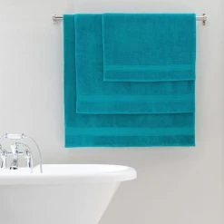 Dunelm Teal Egyptian Cotton Towel 12 Dunelm Teal Egyptian Cotton Towel -Dunelm Sales Store 1000072247 alt05