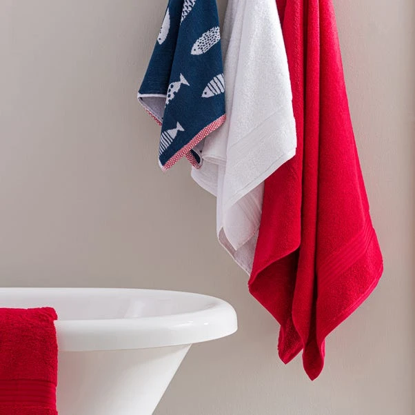 Dunelm Red Egyptian Cotton Towel 5 Dunelm Red Egyptian Cotton Towel - Image 3