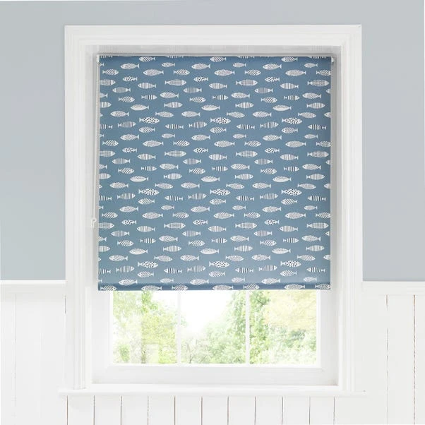 Dunelm Blue Fish Daylight Moisture Resistant Roller Blind 5 Dunelm Blue Fish Daylight Moisture Resistant Roller Blind - Image 3