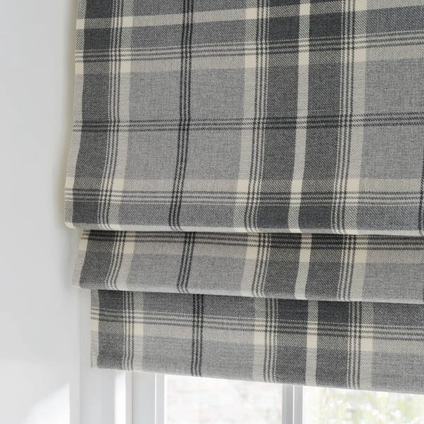 Dunelm Highland Check Dove Grey Blackout Roman Blind 5 Dunelm Highland Check Dove Grey Blackout Roman Blind - Image 3