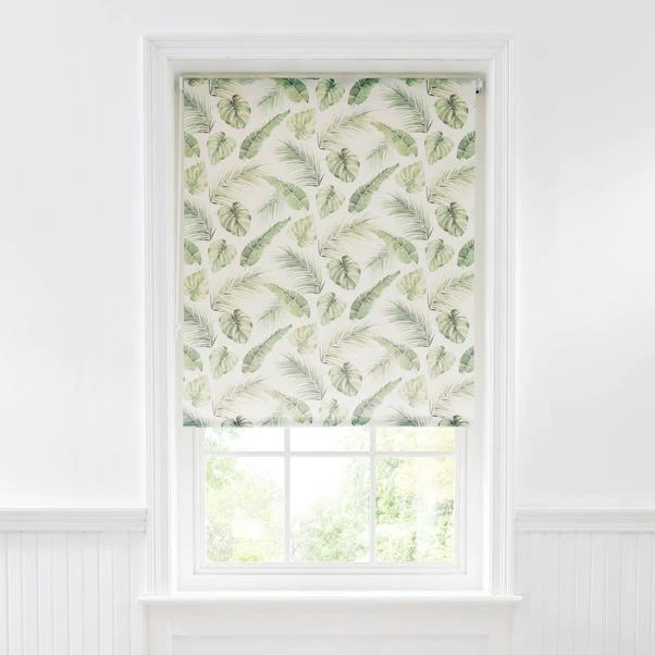 Dunelm Voyager Green Leaf Moisture Resistant Daylight Roller Blind 5 Dunelm Voyager Green Leaf Moisture Resistant Daylight Roller Blind - Image 3