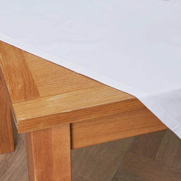 Dunelm Plain White Rectangle Tablecloth 4 Dunelm Plain White Rectangle Tablecloth - Image 2