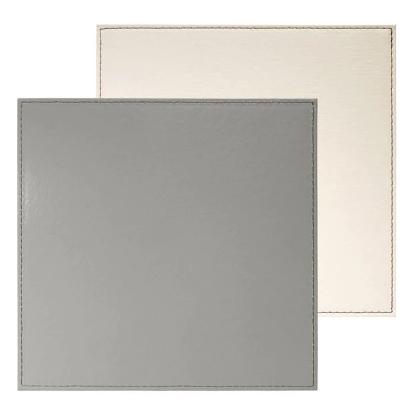 Dunelm Set Of 4 Cream & Grey Reversible Square Placemats 4 Dunelm Set Of 4 Cream & Grey Reversible Square Placemats - Image 2