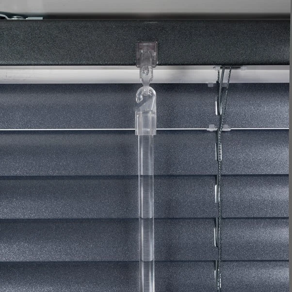 Dunelm Gunmetal Aluminium Venetian Blind 25mm Slats 6 Dunelm Gunmetal Aluminium Venetian Blind 25mm Slats - Image 4