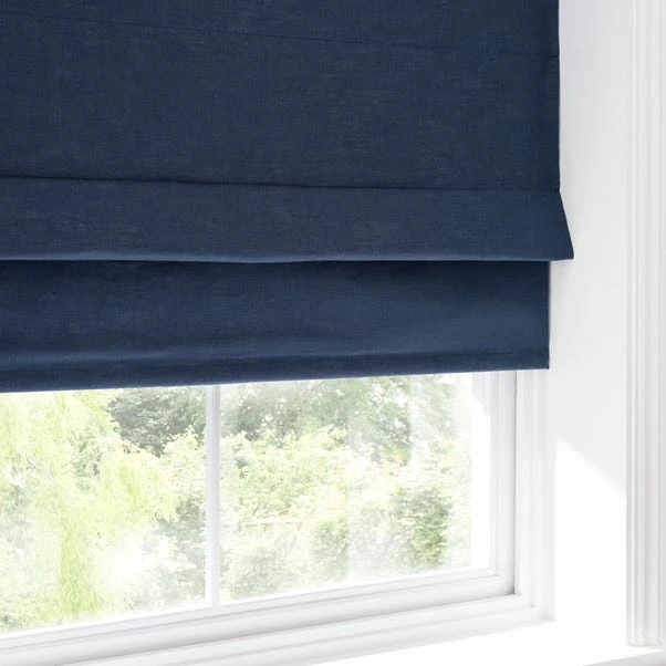 Dunelm Linen Mix Denim Blackout Roman Blind 5 Dunelm Linen Mix Denim Blackout Roman Blind - Image 3
