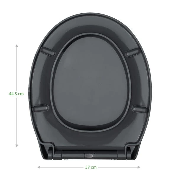 Dunelm Thermoplast Grey Toilet Seat 5 Dunelm Thermoplast Grey Toilet Seat - Image 3