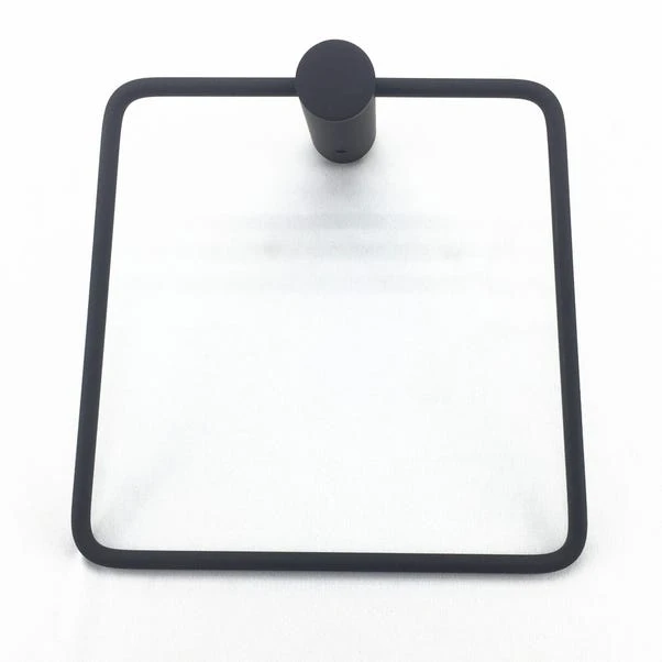 Elements Matt Black Towel Ring 4 Elements Matt Black Towel Ring - Image 2