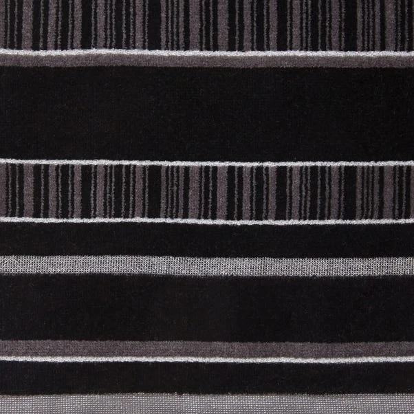 Dunelm Sheared Stripe Black Towel 5 Dunelm Sheared Stripe Black Towel - Image 3