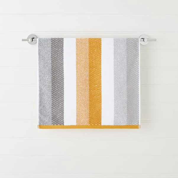 Elements Stripe Ochre Towel 4 Elements Stripe Ochre Towel - Image 2