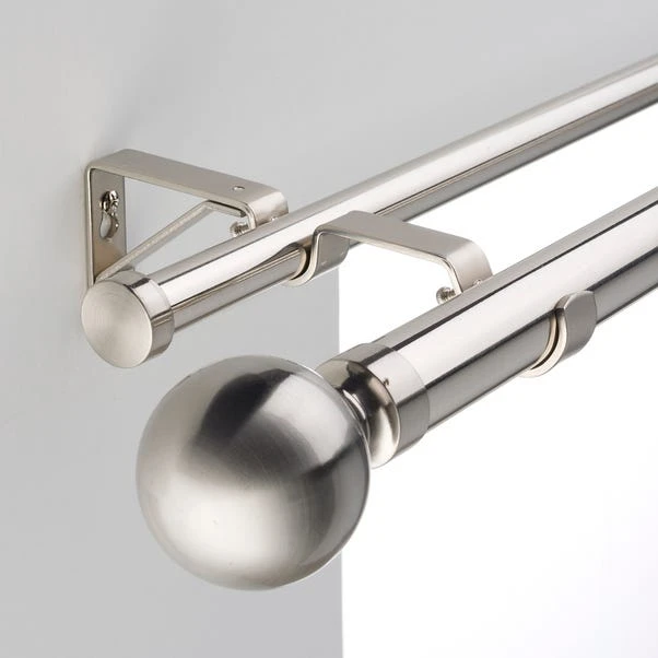 Dunelm Pack Of 3 Double Pole Brackets 4 Dunelm Pack Of 3 Double Pole Brackets - Image 2