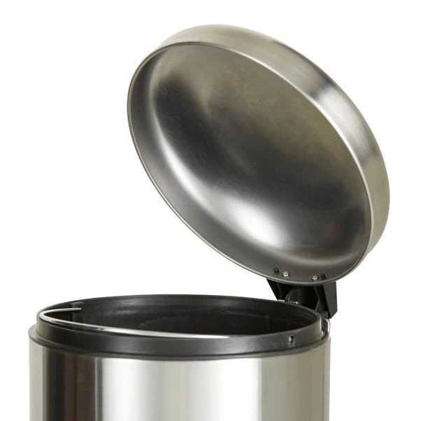 Dunelm Stainless Steel 12 Litre Round Pedal Bin 5 Dunelm Stainless Steel 12 Litre Round Pedal Bin - Image 3