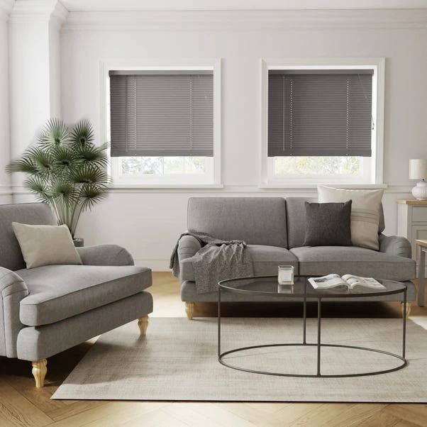 Dunelm Charcoal 50mm Slats Venetian Blind 4 Dunelm Charcoal 50mm Slats Venetian Blind - Image 2