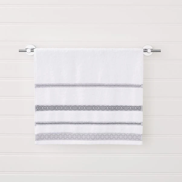 Dunelm Alaya Grey Towel 4 Dunelm Alaya Grey Towel - Image 2