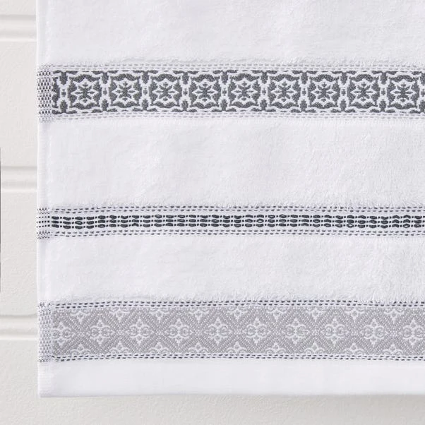 Dunelm Alaya Grey Towel 5 Dunelm Alaya Grey Towel - Image 3