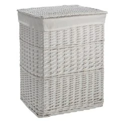 Dunelm Versailles White Square Laundry Basket -Dunelm Sales Store 1000159786 alt02