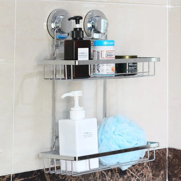 Dunelm Twist N Lock Rectangle Two Tier Shower Caddy 7 Dunelm Twist N Lock Rectangle Two Tier Shower Caddy - Image 5