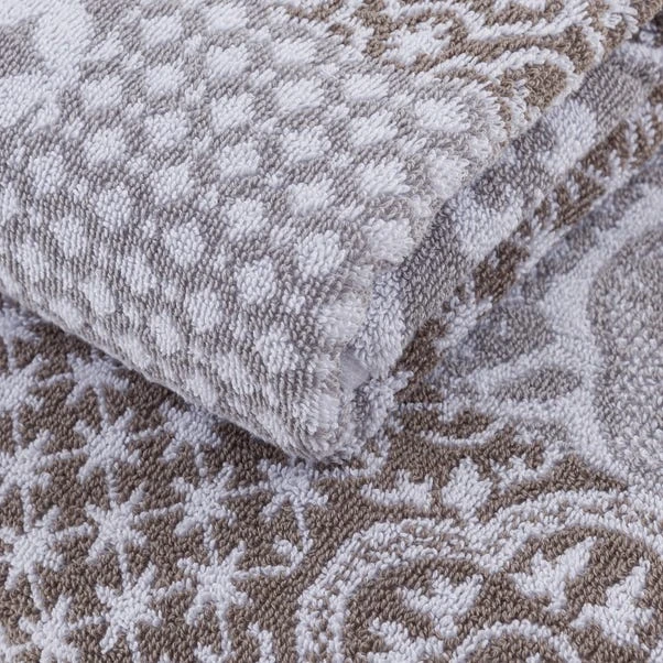 Dunelm Geo Tile Grey Towel 4 Dunelm Geo Tile Grey Towel - Image 2