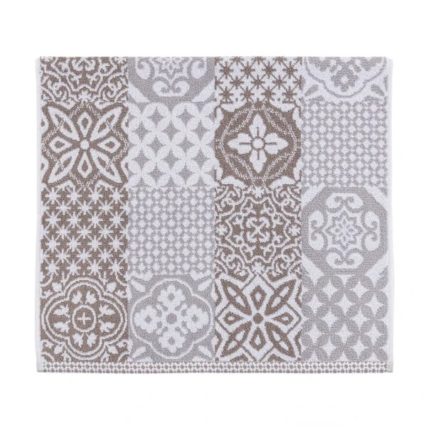 Dunelm Geo Tile Grey Towel 6 Dunelm Geo Tile Grey Towel - Image 4