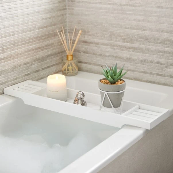 Dunelm Marble Effect Bamboo Bath Rack 6 Dunelm Marble Effect Bamboo Bath Rack - Image 4