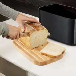 Joseph Joseph Black Bread Bin With Cutting Board Lid -Dunelm Sales Store 1000161080 alt02