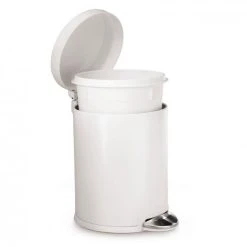 Simplehuman 4.5 Litre White Round Pedal Bin 9 Simplehuman 4.5 Litre White Round Pedal Bin -Dunelm Sales Store 1000162301 alt03