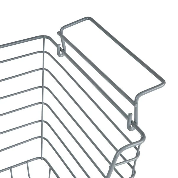 Dunelm Grey Stackable Wire Basket 7 Dunelm Grey Stackable Wire Basket - Image 5