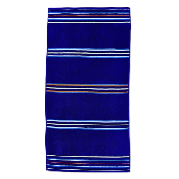 Catherine Lansfield Rainbow Blue And Navy Beach Towel Twin Pack 5 Catherine Lansfield Rainbow Blue And Navy Beach Towel Twin Pack - Image 3