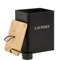 Dunelm Matt Black Wooden Laundry Caddy 10 Dunelm Matt Black Wooden Laundry Caddy -Dunelm Sales Store 1000165288 alt03
