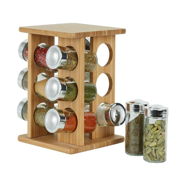 Dunelm Bamboo Rotating Spice Rack 5 Dunelm Bamboo Rotating Spice Rack - Image 3