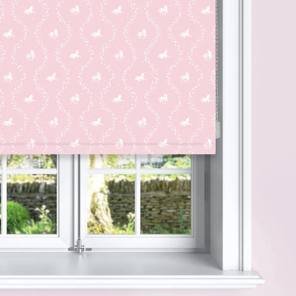 Dunelm Pink Unicorn & Stars Blackout Roller Blind 4 Dunelm Pink Unicorn & Stars Blackout Roller Blind - Image 2