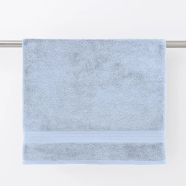 Dunelm Sky Blue Egyptian Cotton Towel 6 Dunelm Sky Blue Egyptian Cotton Towel - Image 4