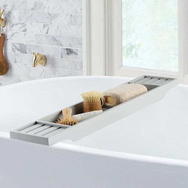 Dunelm Grey Bamboo Bath Rack 5 Dunelm Grey Bamboo Bath Rack - Image 3