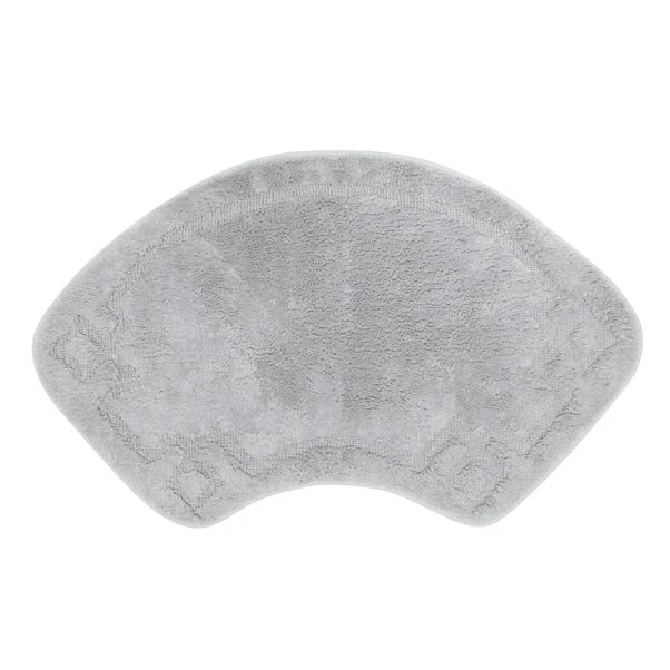 Dunelm Luxury Cotton Oval Silver Bath Mat 4 Dunelm Luxury Cotton Oval Silver Bath Mat - Image 2