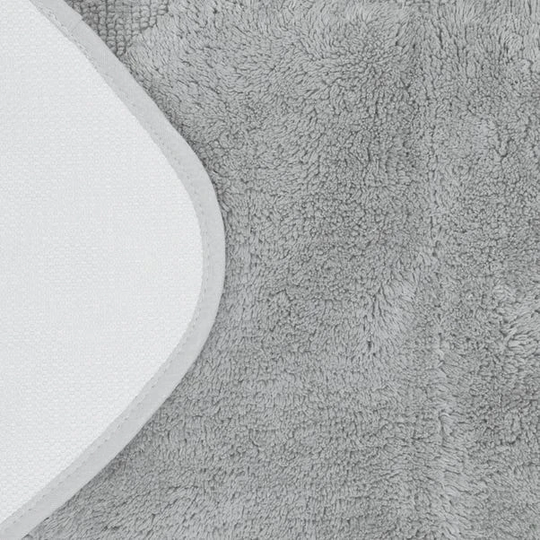 Dunelm Luxury Cotton Oval Silver Bath Mat 5 Dunelm Luxury Cotton Oval Silver Bath Mat - Image 3