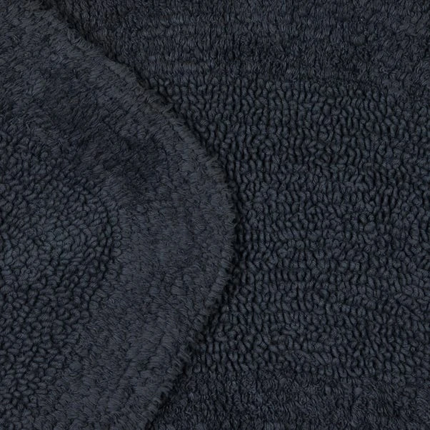 Dunelm Supersoft Charcoal Oval Bath Mat 5 Dunelm Supersoft Charcoal Oval Bath Mat - Image 3