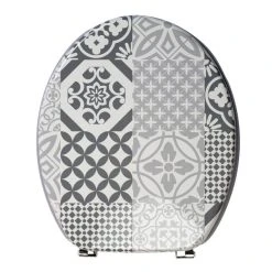 Dunelm Geo Tile Grey Toilet Seat 8 Dunelm Geo Tile Grey Toilet Seat -Dunelm Sales Store 1000180609 alt02