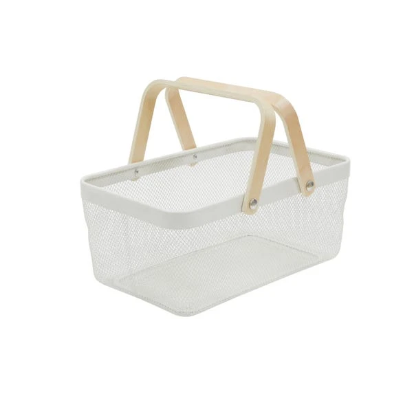 Dunelm White Large Wire Basket 4 Dunelm White Large Wire Basket - Image 2