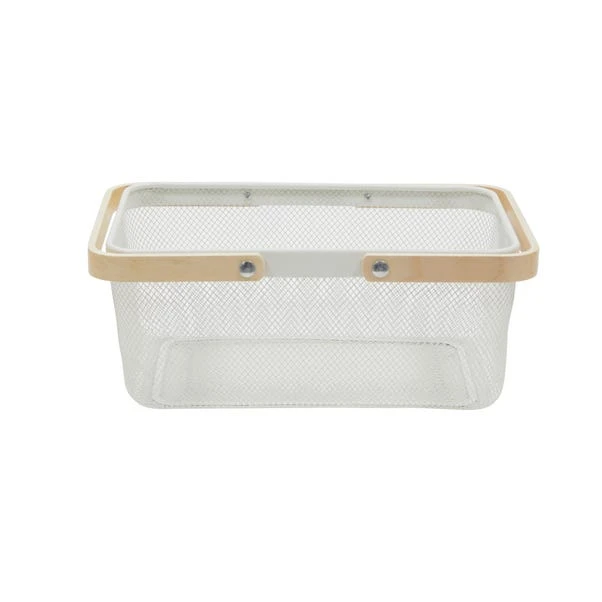 Dunelm White Large Wire Basket 5 Dunelm White Large Wire Basket - Image 3