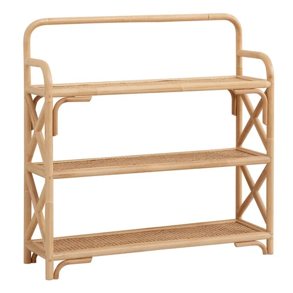 Dunelm French Cane 3 Tier Shelving Unit 4 Dunelm French Cane 3 Tier Shelving Unit - Image 2