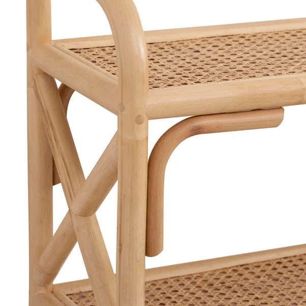 Dunelm French Cane 3 Tier Shelving Unit 5 Dunelm French Cane 3 Tier Shelving Unit - Image 3