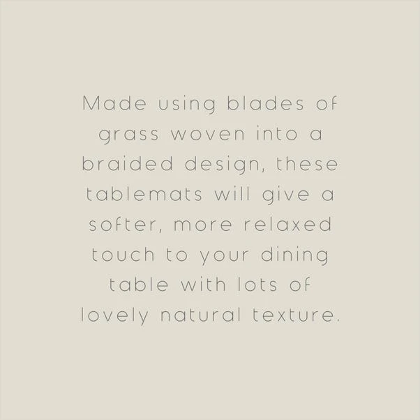 The Edited Life Set Of 2 Black Grass Braid Placemats 4 The Edited Life Set Of 2 Black Grass Braid Placemats - Image 2