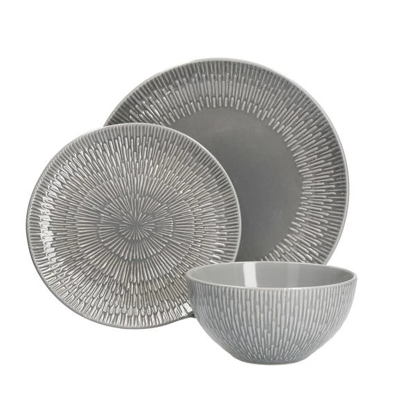 Dunelm Zen Grey 12 Piece Dinner Set 4 Dunelm Zen Grey 12 Piece Dinner Set - Image 2