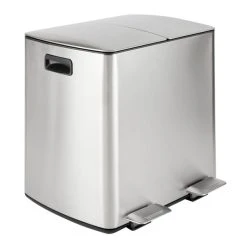 Dunelm Stainless Steel 40L Curve Recycling Bin -Dunelm Sales Store 1000185514 alt02