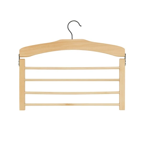 Dunelm Wooden Black Multi Trouser Hanger 4 Dunelm Wooden Black Multi Trouser Hanger - Image 2