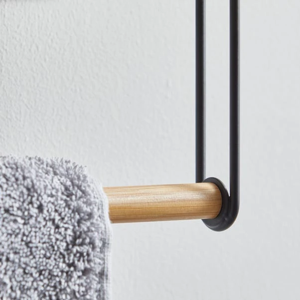 Dunelm Compact Living Natural Towel Rail Shelf 4 Dunelm Compact Living Natural Towel Rail Shelf - Image 2