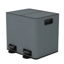 Vintage 16L Low Recycling Bin Charcoal 9 Vintage 16L Low Recycling Bin Charcoal -Dunelm Sales Store 1000185993 alt02