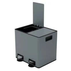 Vintage 16L Low Recycling Bin Charcoal 10 Vintage 16L Low Recycling Bin Charcoal -Dunelm Sales Store 1000185993 alt03