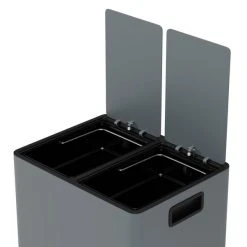 Vintage 16L Low Recycling Bin Charcoal 11 Vintage 16L Low Recycling Bin Charcoal -Dunelm Sales Store 1000185993 alt04